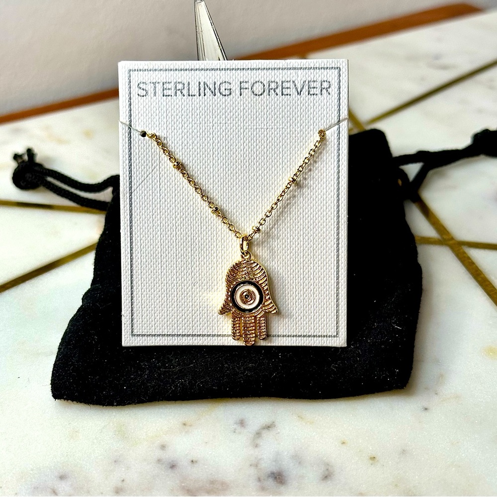 Hamas evil eye sterling silver pendant